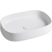 Sapho Jumper Keramische opbouwwastafel 60x40cm, wit