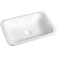 Sapho Japura Gekweekte marmeren wastafel 55x36cm, wit