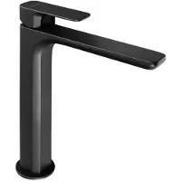 Sapho Wastafelmengkraan spy 1-hendel recht hoog 29.8 cm mat zwart