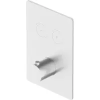 Hotbath Cobber PB009QEXT afbouwdeel inbouwthermostaat met achterplaat en 2 drukknoppen mat wit
