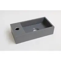 Ink OUTLET Versus Fontein Quartz Met Kraangat Links Grijs 36x18x9cm