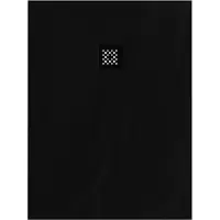 Brauer douchebak asteroid 90x120 incl. Antislip en antibacterieel mineraalmarmer mat zwart