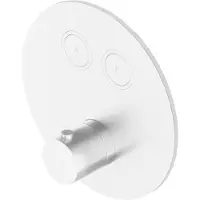 Hotbath Cobber PB009EXT afbouwdeel inbouwthermostaat met achterplaat en 2 drukknoppen mat wit