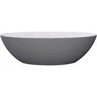 Best design New Stone Bicolor vrijstaand bad grijs/wit 180x85x52cm