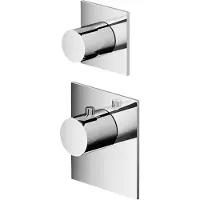 Hotbath Mate Afbouwdeel High Flow 1 Stopkraan Vierkant Geborsteld Nikkel