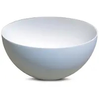 Luca Fontein Opzetwastafel Sanitair Ø24cm Dunne Rand 12cm Hoog Solid Surface Wit