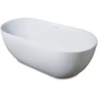 Luca Vrijstaand ligbad sanitair primo acryl 170x78x60 cm mat wit