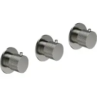 Hotbath Thermostatische douchekraan cobberxinbouw met 2 stopkranen geborsteld nikkel