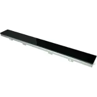 Boss & Wessing Bws glasrooster tbv rvs douchegoot 90x7 cm zwart
