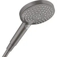Hansgrohe Handdouche Raindance Select S AirPower 120 3jet Geborsteld Zwart Chroom