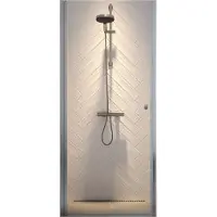 Sealskin Nisdeur Hooked Omkeerbaar 90x200 cm Zilver