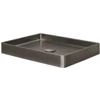 Qisani Vanity opbouw wastafel 47x32x8cm gunmetal