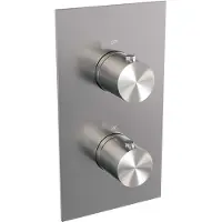 Brauer Brushed Edition 3-weg inbouwthermostaat met in- en afbouwdelen RVS geborsteld PVD