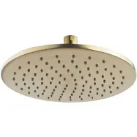Wiesbaden UniMatch hoofddouche rond 25 x 0,8 cm geborsteld messing