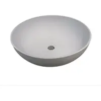 Sanimex Waskom njoy solidthin rond 39 cm met pop-up solid surface mat wit