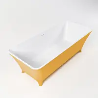 Mondiaz Vrijstaand Bad LUNDY 170x75cm Kleur Ocher / Talc