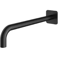 Hotbath Wandarm gal 40 cm vierkant geborsteld gunmetal pvd