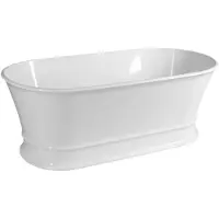 Polysan Delonix Gegoten marmeren vrijstaand bad 170x84x61,5cm, wit
