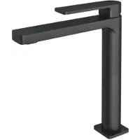 Hotbath Gal GL003H wastafelkraan hoog geborsteld gunmetal PVD