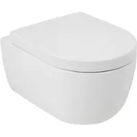 Plieger Kansas Compact randloos toilet met softclose & quick release zitting wit mat