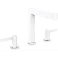 Hansgrohe Finoris - Wastafelmengkraan - 3-gats uitvoering - Met afvoerplug - 160mm - Mat Wit