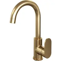 Brauer Edition Wastafelkraan Hoog - Hendel 3 - Geborsteld Goud PVD - Zonder Waste - Messing - Kranen, Wastafelkranen, Opbouw Wastafelkranen