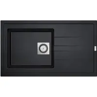 Van Marcke GO Inbouw Spoelbak Uitstortgootsteen Molto 86x50 cm Polyester Zwart