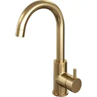 Brauer Gold - Edition Wastafelmengkraan opbouw - hoog - draaibaar - ronde uitloop - model b - PVD - geborsteld goud 5-GG-003-R2