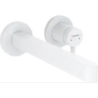 Hansgrohe Finoris - Inbouw Wastafelmengkraan - Ééngreeps bediening - Met afvoerplug - 228mm - Mat Wit