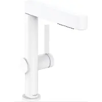 Hansgrohe Finoris - Wastafelkraan - Met afvoerplug - 230mm - Uittrekbare vuistdouche - 2 straalfuncties - Mat Wit
