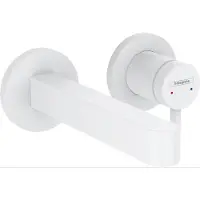 Hansgrohe Finoris - Inbouw Wastafelmengkraan - Ééngreeps bediening - Met afvoerplug - 168mm - Mat Wit