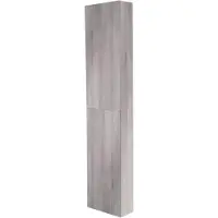 Best design Hoge kolomkast blanco greeploos 35x180 cm grijs eiken