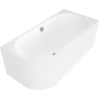 Polysan Viva R Monolith Asymmetrisch bad 180x75x60cm, wit