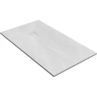 Brauer Douchebak Asteroid 90x160 incl. antislip en antibacterieel mineraalmarmer mat wit