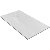 Brauer Douchebak Asteroid 100x180 incl. antislip en antibacterieel mineraalmarmer mat wit
