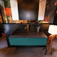 Mondiaz Badkamermeubelset Erin 120 cm met 1 Lade met RIDGE Wastafel Links Urban met 1 kraangat Greeploos Mat Smag