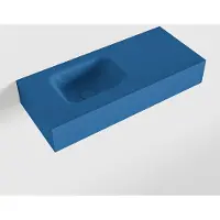 Mondiaz LEX Jeans vrijhangende solid surface wastafel 70cm. Positie wasbak links