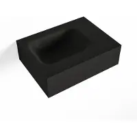 Mondiaz LEX Urban vrijhangende solid surface wastafel 40cm. Positie wasbak links
