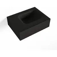 Mondiaz LEX Urban vrijhangende solid surface wastafel 40cm. Positie wasbak rechts