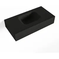 Mondiaz LEX Urban vrijhangende solid surface wastafel 60cm. Positie wasbak midden