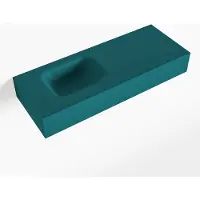 Mondiaz LEX Smag vrijhangende solid surface wastafel 80cm. Positie wasbak links