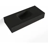Mondiaz LEX Urban vrijhangende solid surface wastafel 70cm. Positie wasbak midden