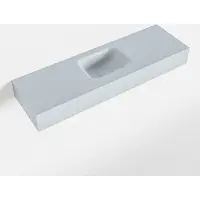 Mondiaz LEX Clay vrijhangende solid surface wastafel 100cm. Positie wasbak midden