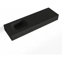 Mondiaz LEX Urban vrijhangende solid surface wastafel 100cm. Positie wasbak links