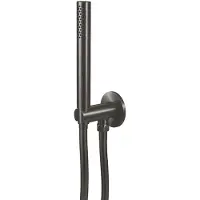 Qisani Flow handdouche met muuraansluitbocht gun metal