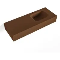 Mondiaz lex rust vrijhangende solid surface wastafel 80 cm. Positie wasbak rechts