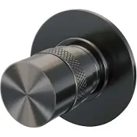 Brauer Gunmetal Edition losse inbouw stopkraan met in- en afbouwdelen gunmetal geborsteld PVD