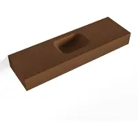 Mondiaz LEX Rust vrijhangende solid surface wastafel 100cm. Positie wasbak midden