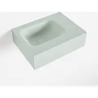 Mondiaz lex greey vrijhangende solid surface wastafel 40 cm. Positie wasbak links