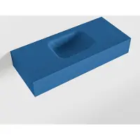Mondiaz LEX Jeans vrijhangende solid surface wastafel 70cm. Positie wasbak midden